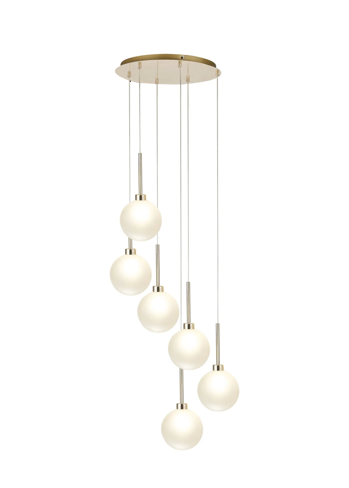 Ipswich Round Pendant, 6 x G9, Various Type Shades