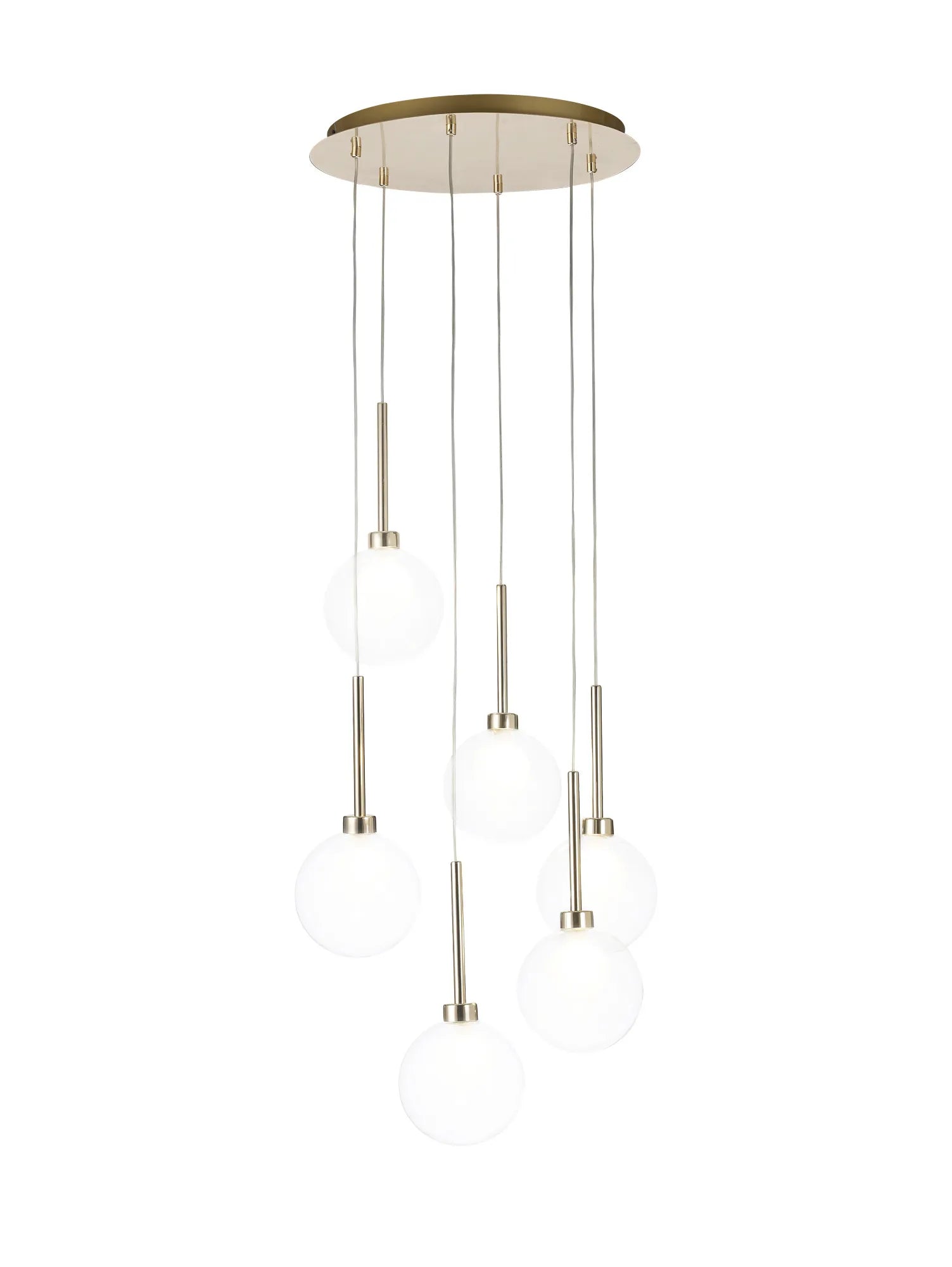 Ipswich Round Pendant, 6 x G9, Various Type Shades