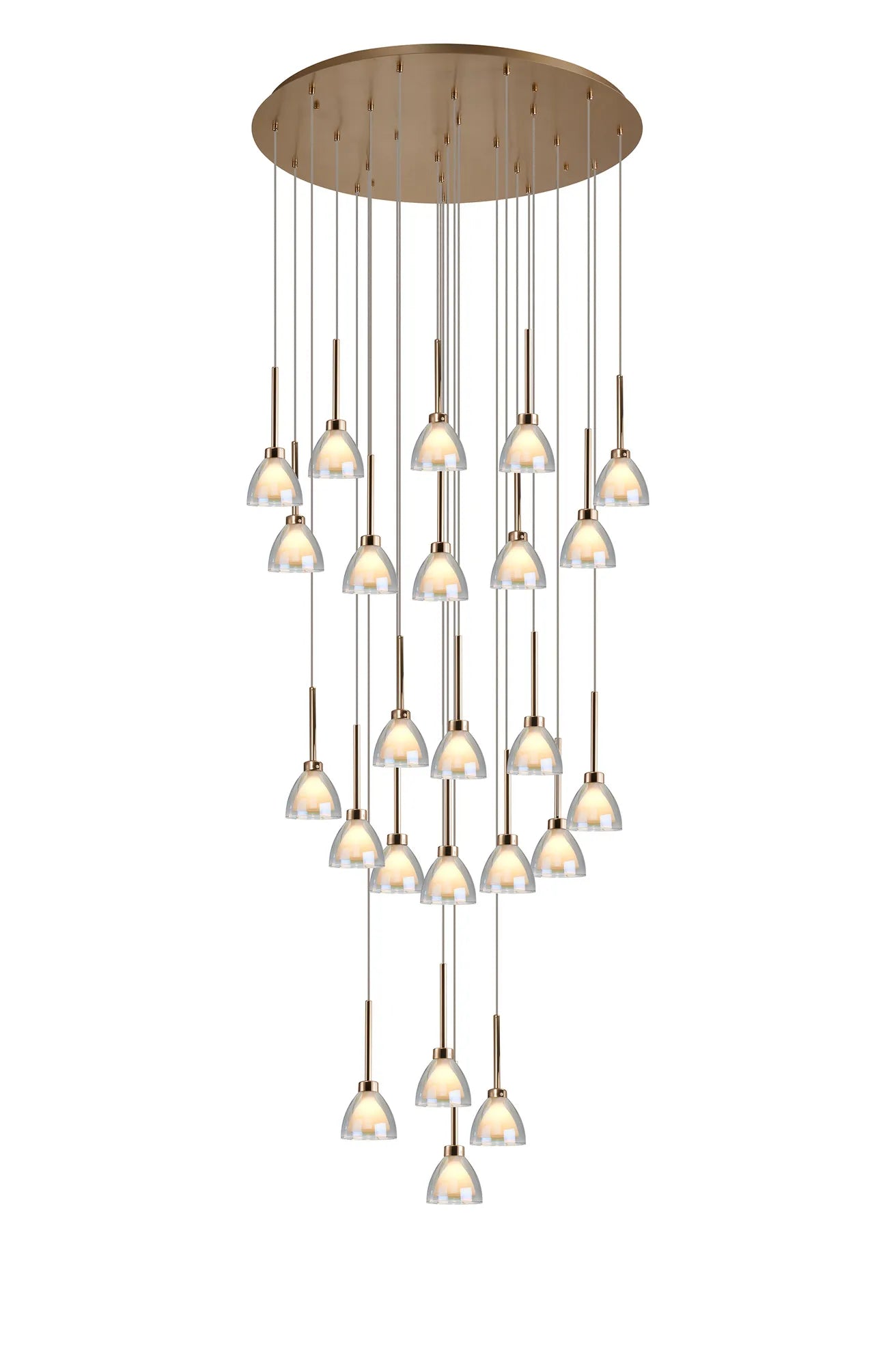 Ipswich Round Pendant With Curved Cone Glass G9
