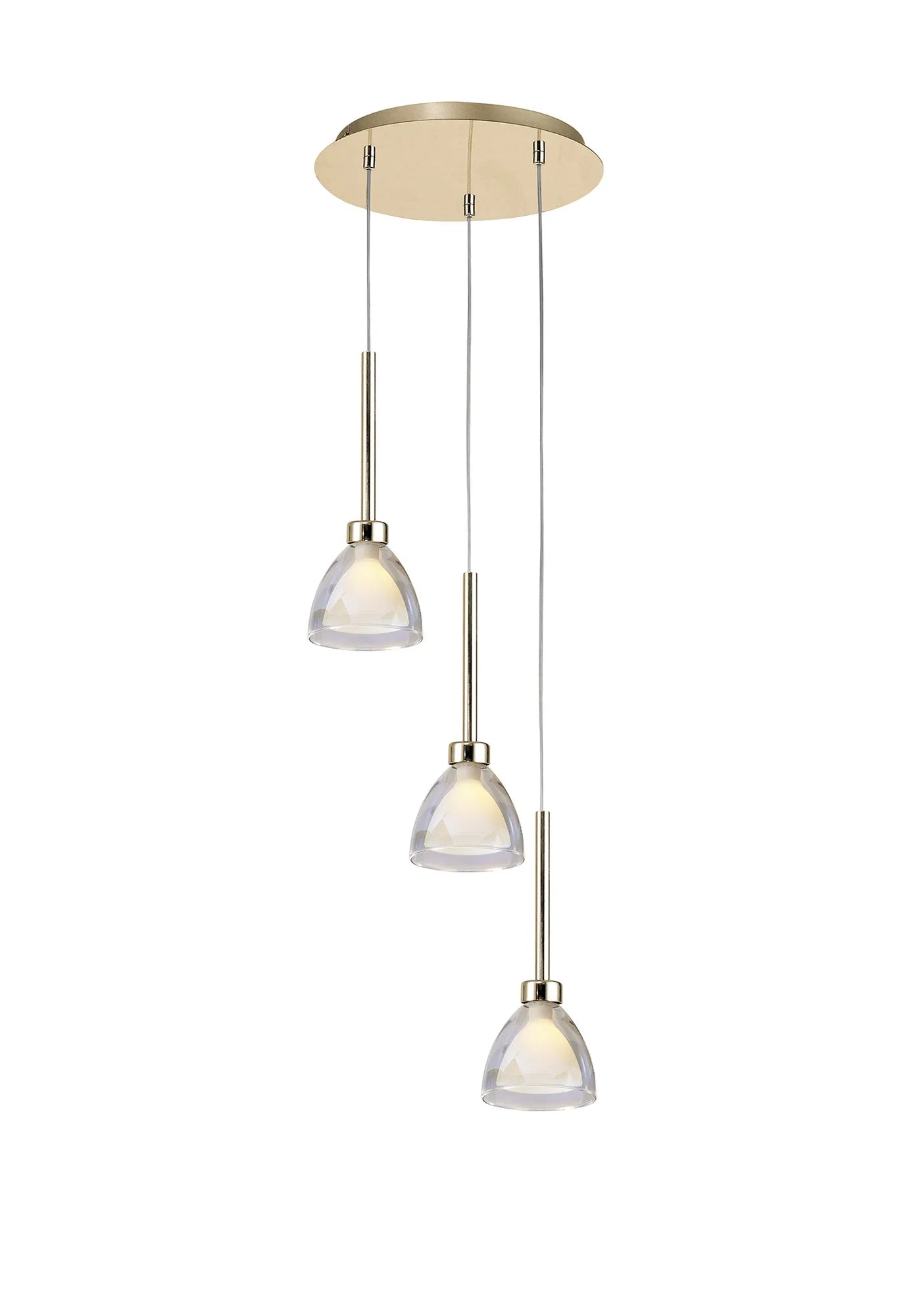 Ipswich Round Pendant With Curved Cone Glass G9