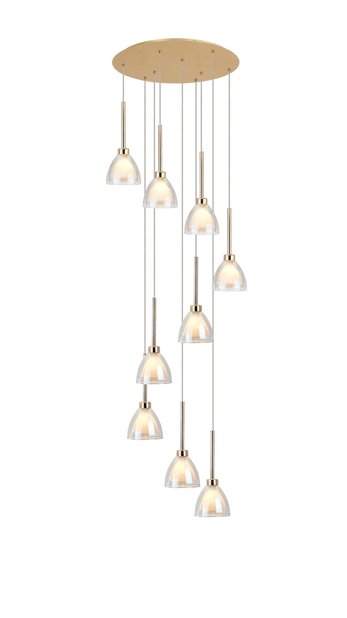 Ipswich Round Pendant With Curved Cone Glass G9