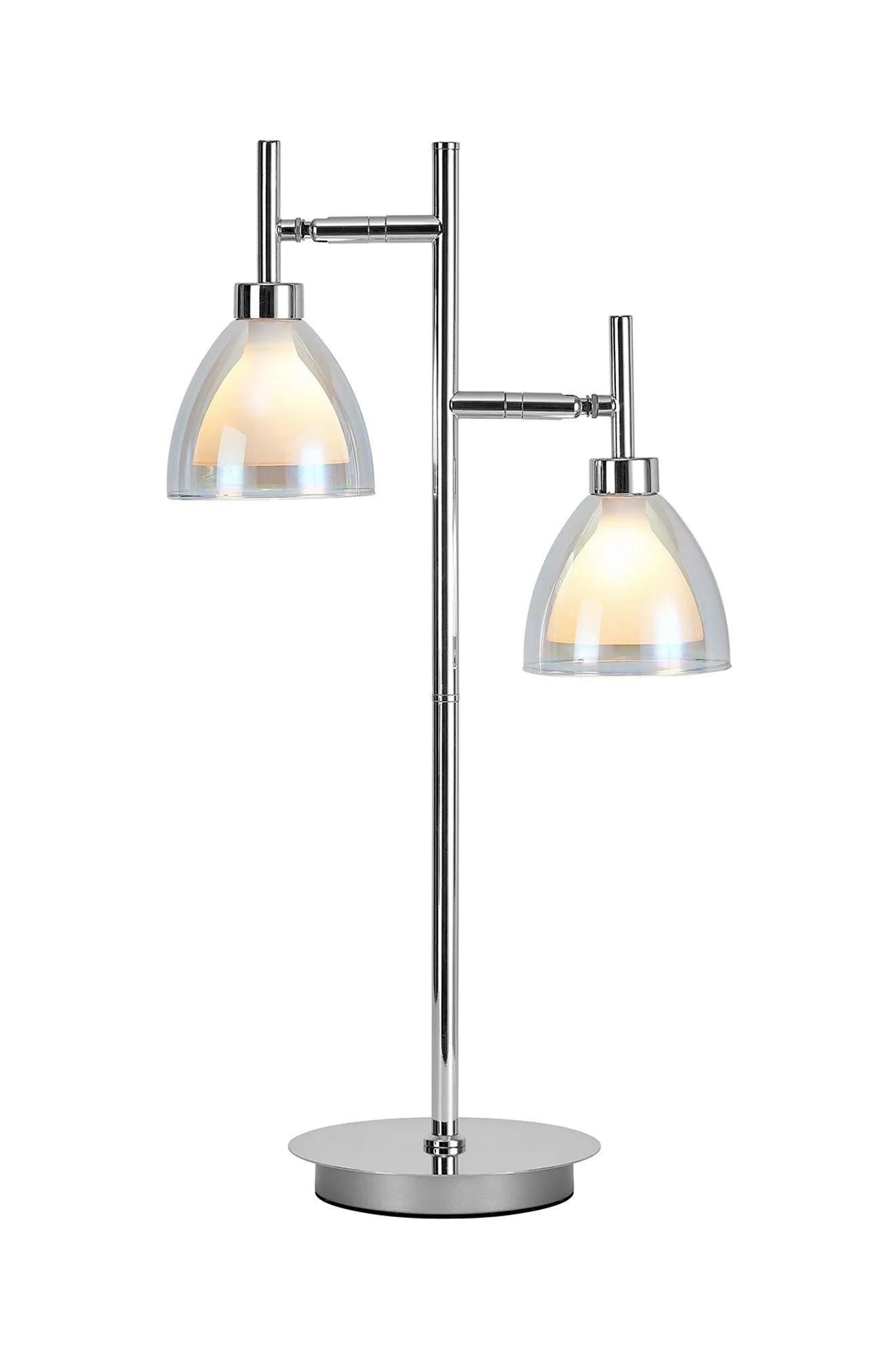 Cassis 2Lt Reader Table Lamp - Gold/Chrome/Black