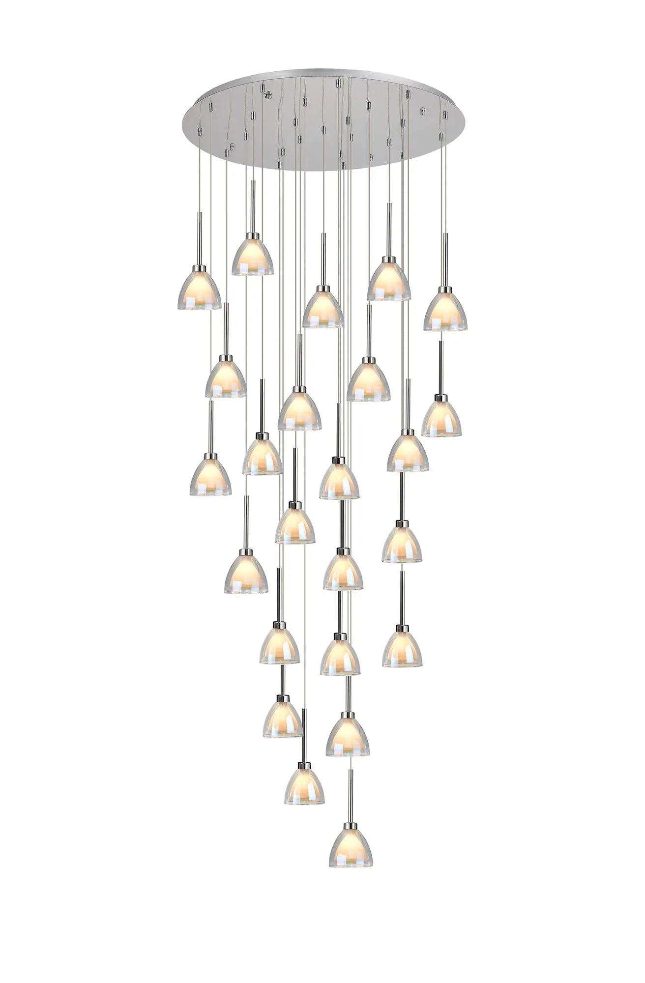 Ipswich Round Pendant With Curved Cone Glass G9