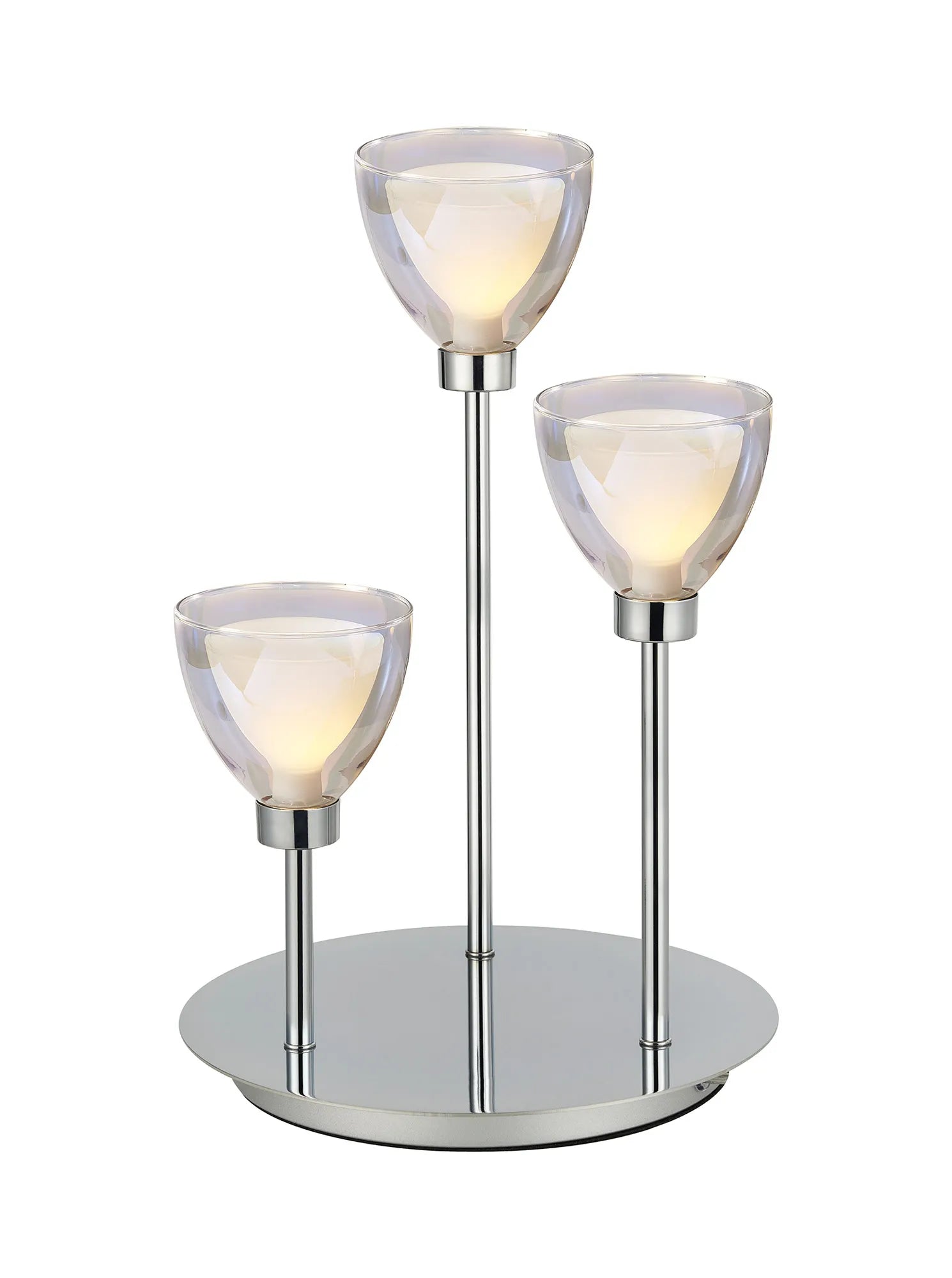 Cassis 3Lt Round Table Lamp - Gold/Chrome/Black