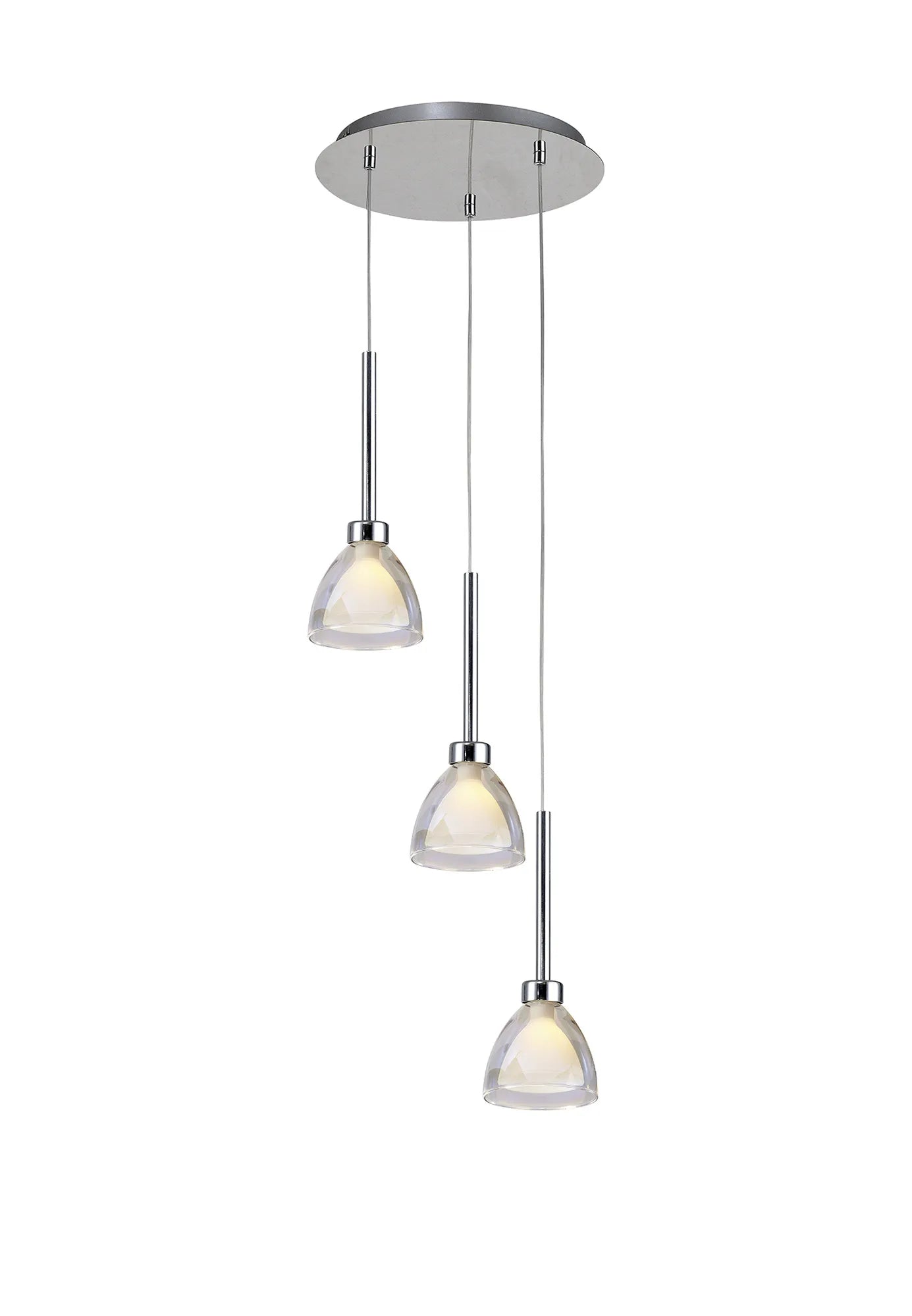 Ipswich Round Pendant With Curved Cone Glass G9
