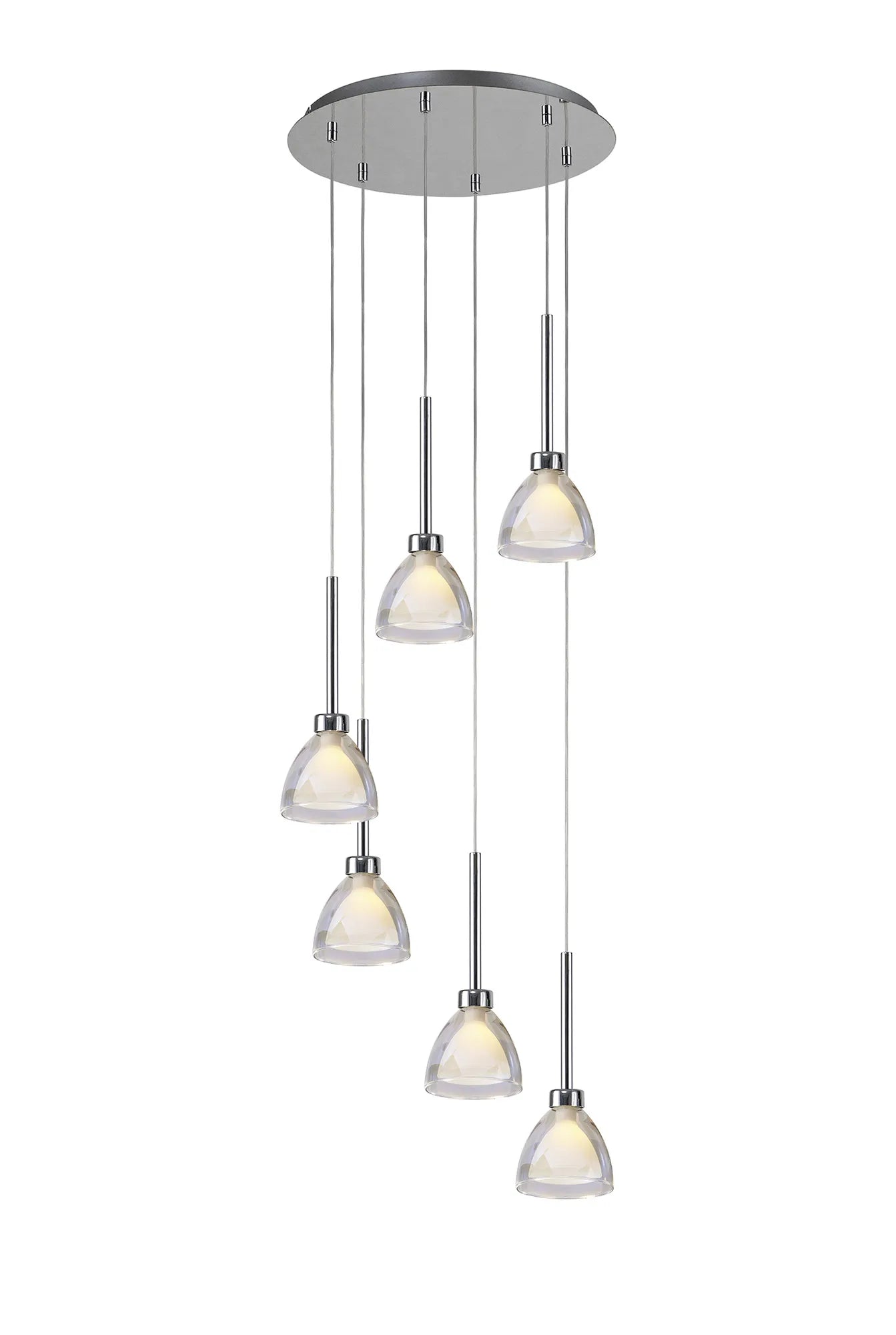 Ipswich Round Pendant With Curved Cone Glass G9