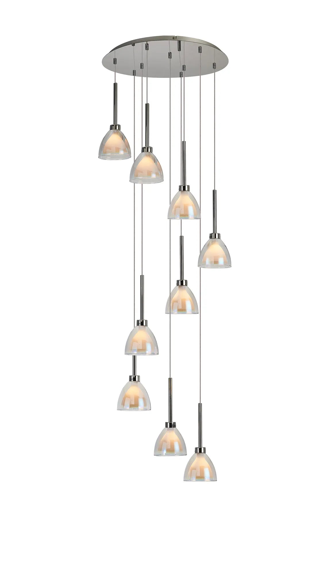 Ipswich Round Pendant With Curved Cone Glass G9