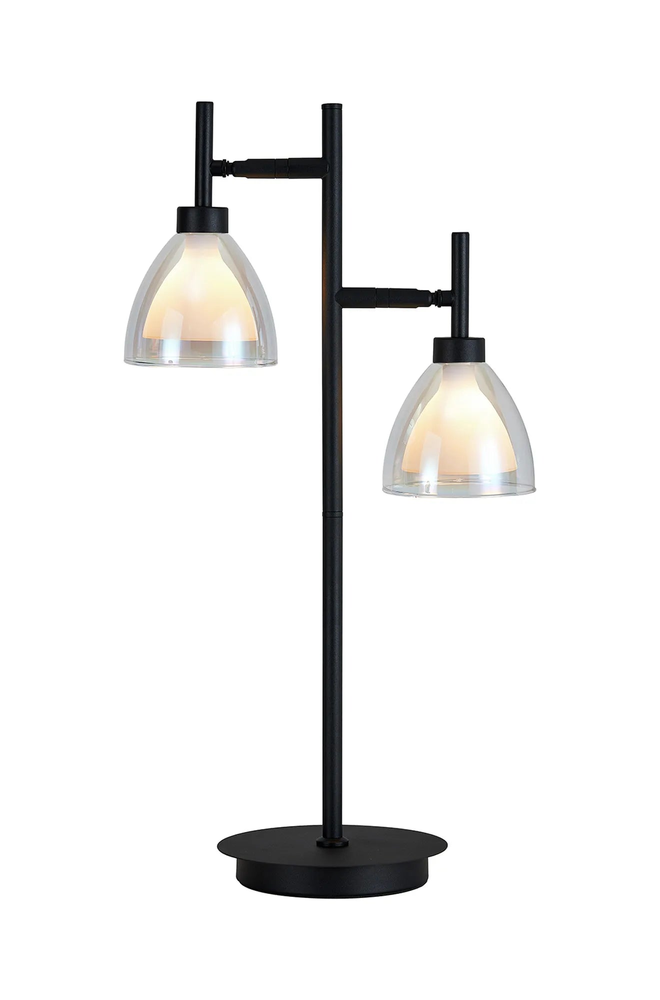 Cassis 2Lt Reader Table Lamp - Gold/Chrome/Black