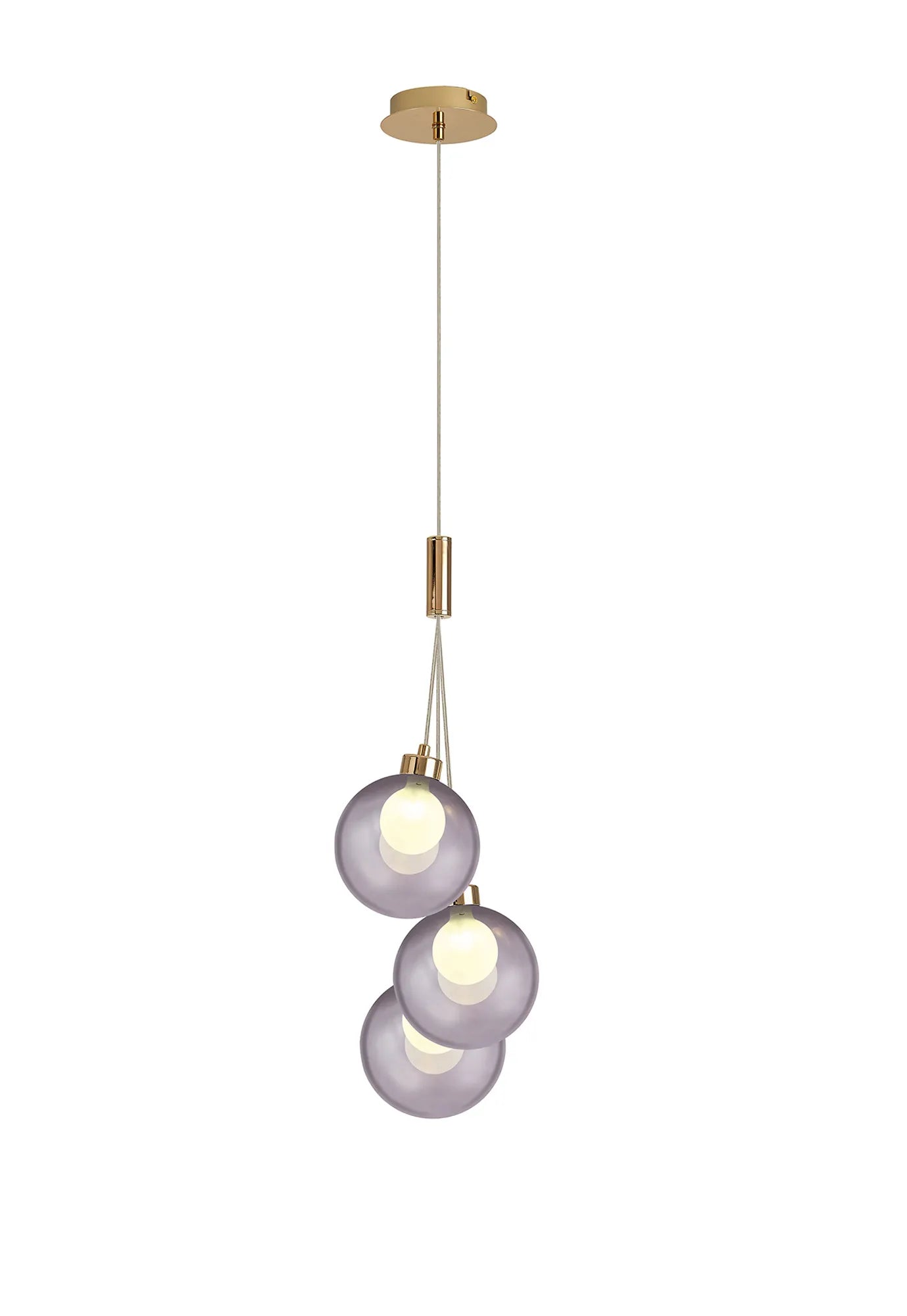 Ipswich Drop Cluster Pendant, 3 x G9, Globe Glass