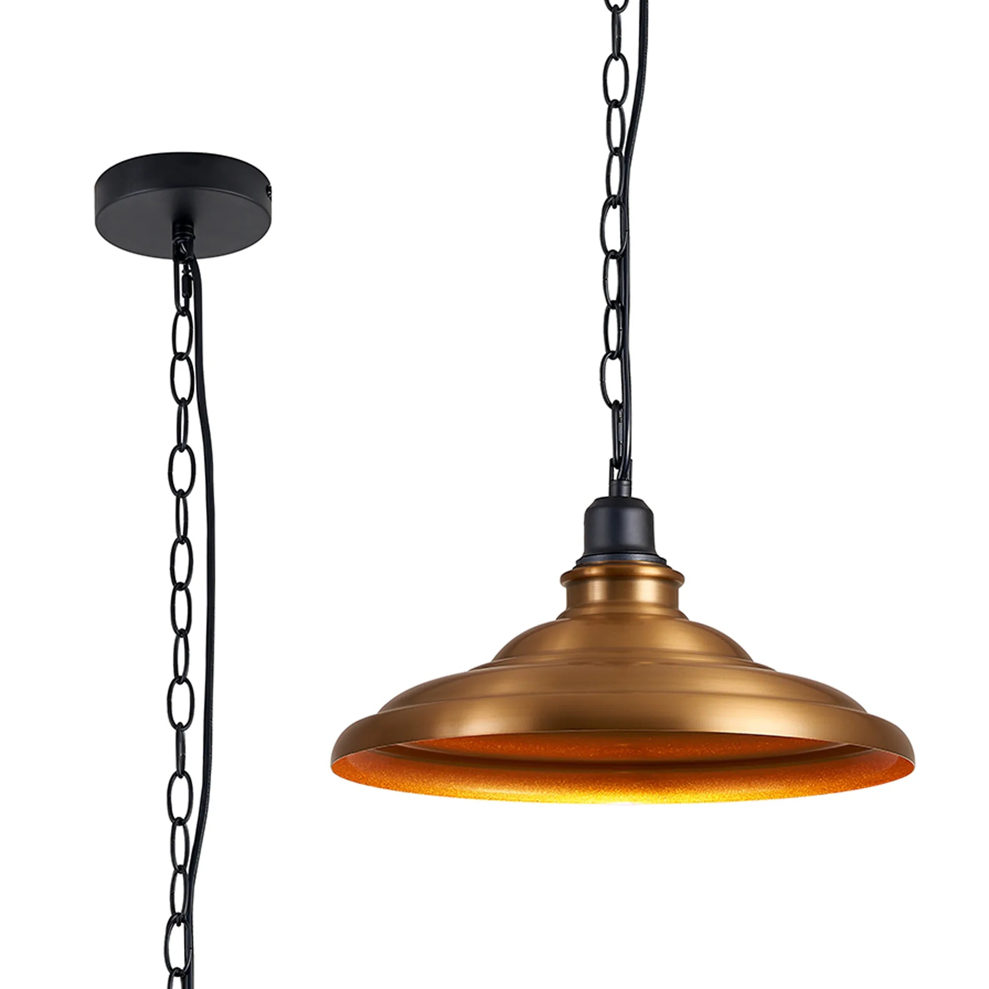 Sidley  1 Light Knurled Chain Pendant- Various Colours