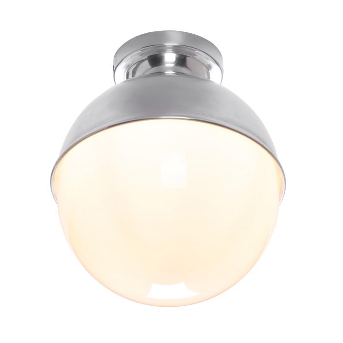 Clyde Bathroom Ceiling Light- Polished Chrome and Opal Glass IP44