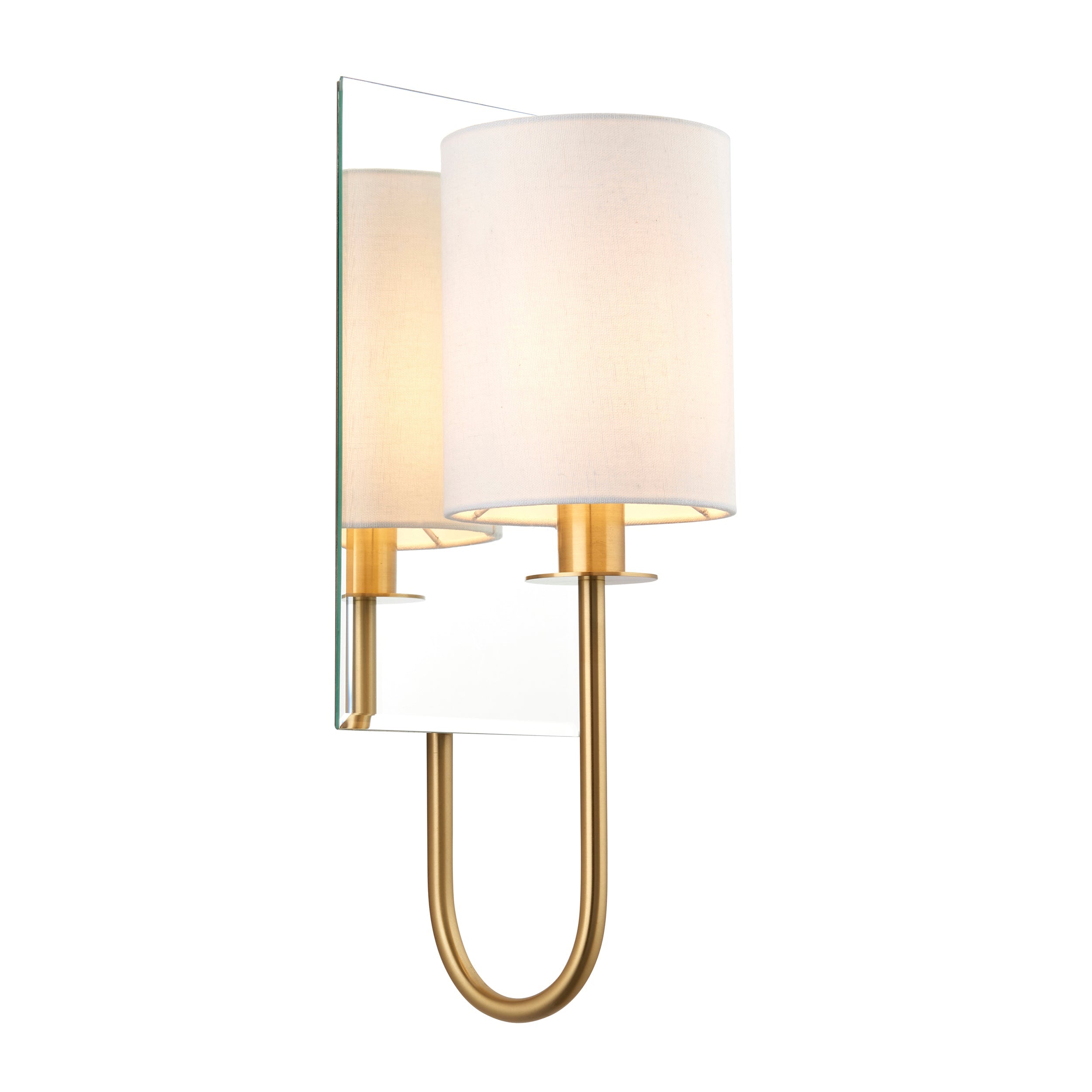 Sadie 1Lt Wall Light - Satin Brass / Bright Nickel