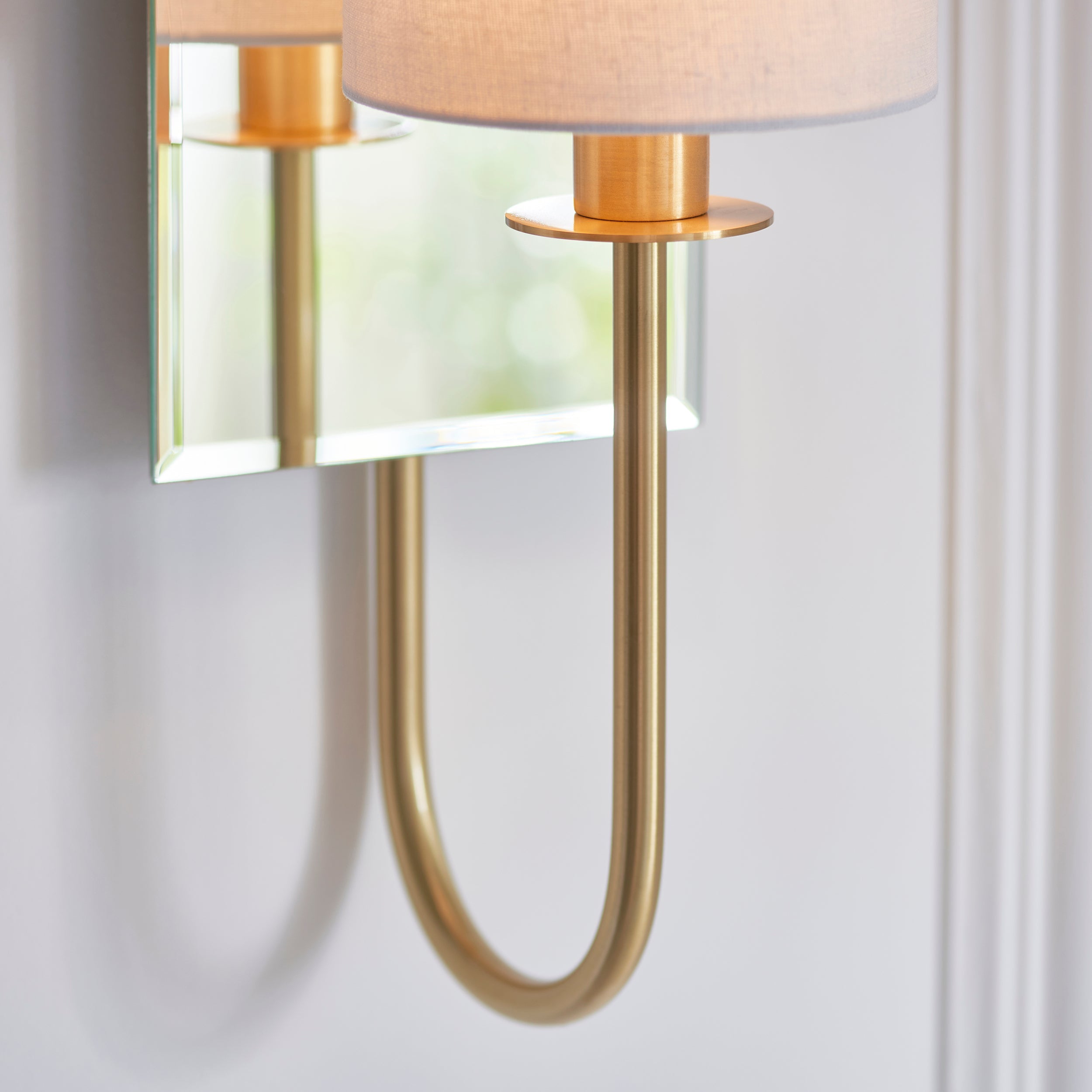 Sadie 1Lt Wall Light - Satin Brass / Bright Nickel