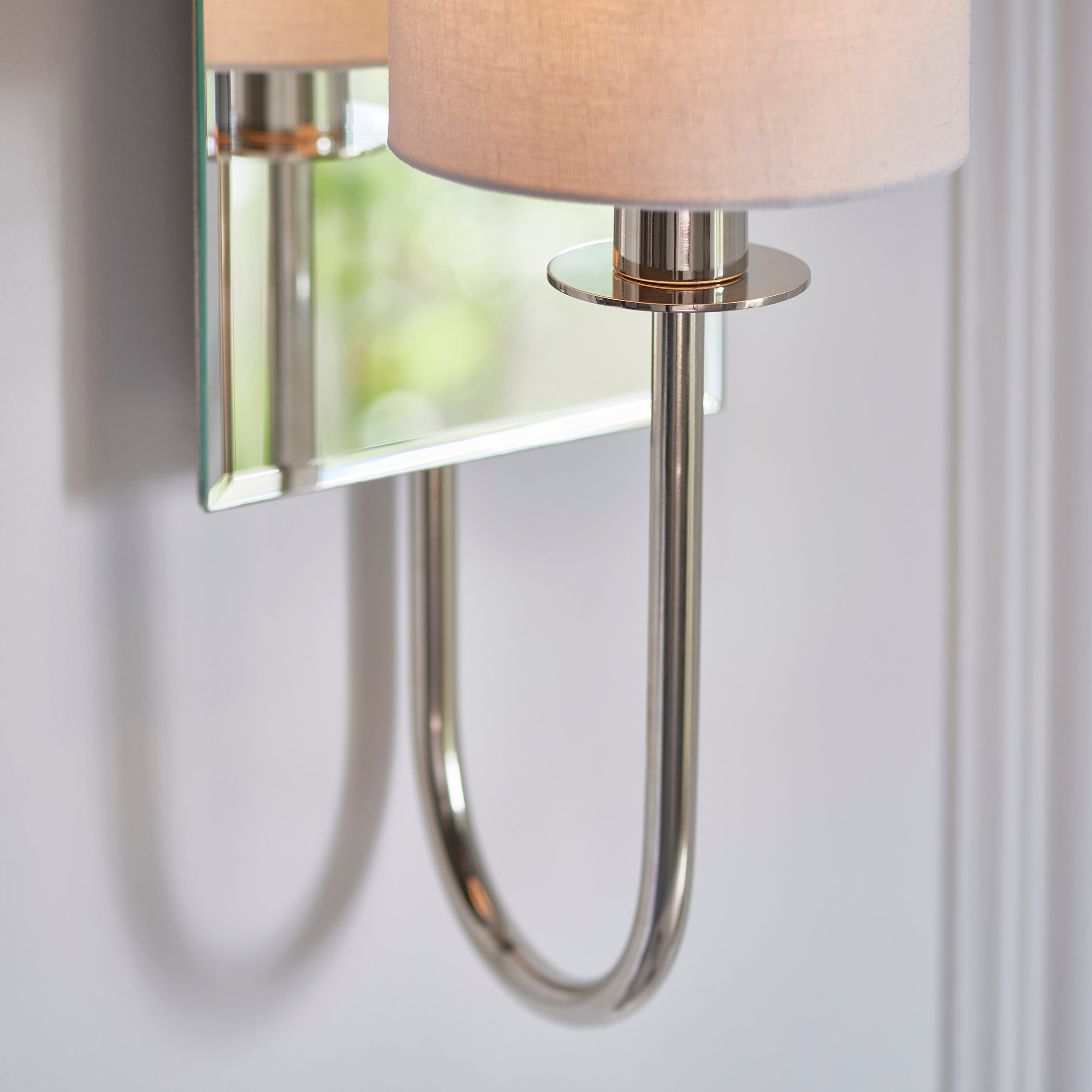 Sadie 1Lt Wall Light - Satin Brass / Bright Nickel