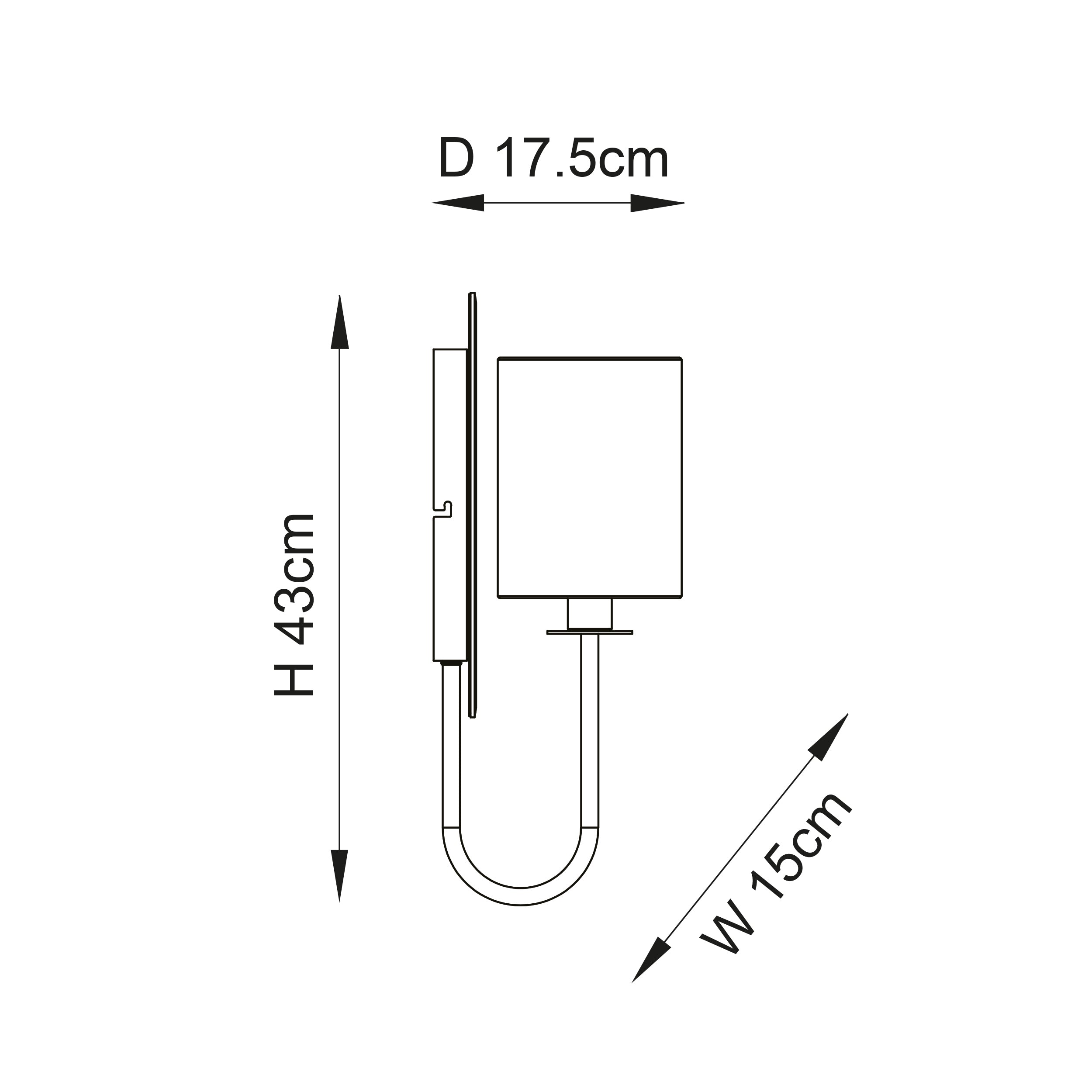 Sadie 1Lt Wall Light - Satin Brass / Bright Nickel