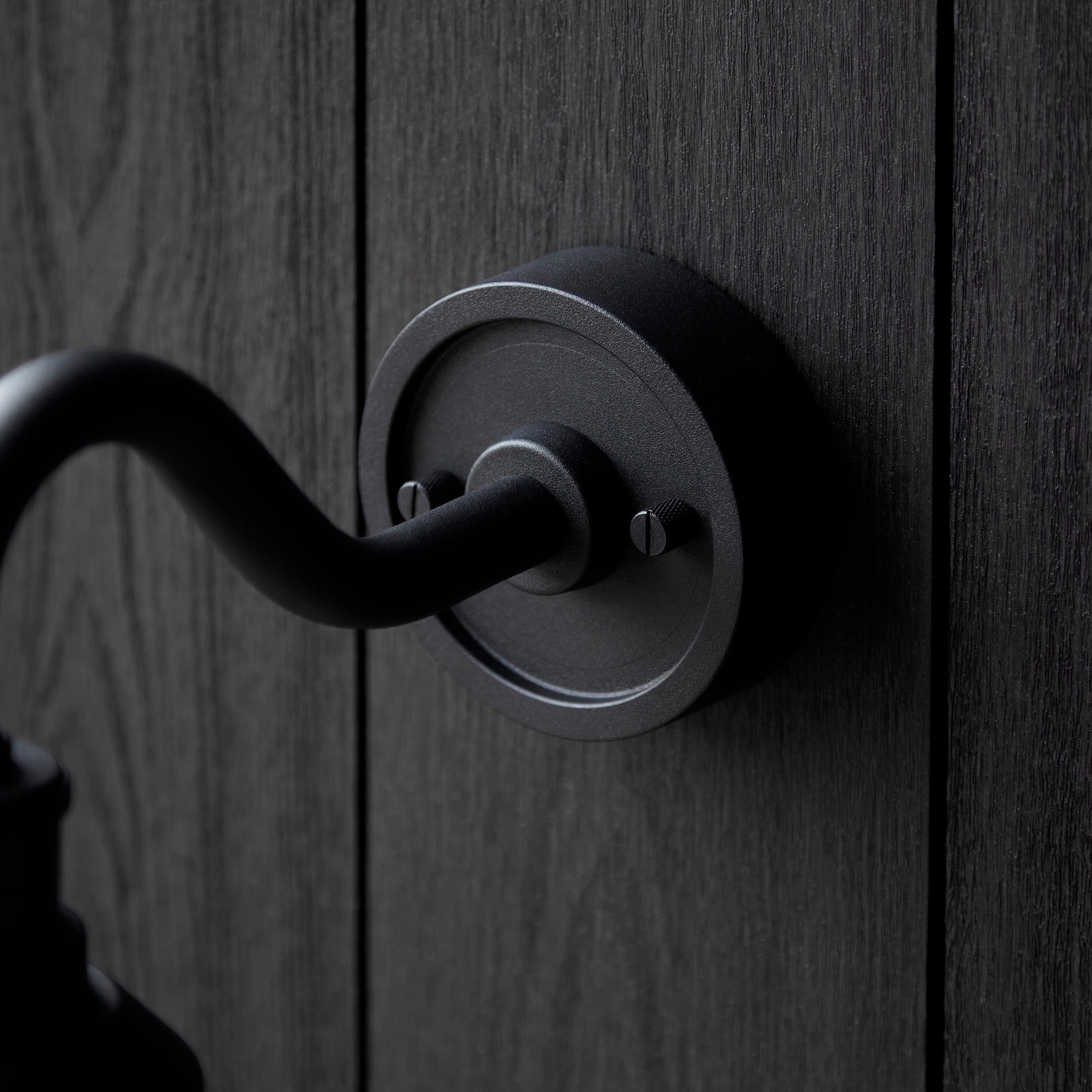 Franco Outdoor Wall Light - Matt Black / Brushed Gold
