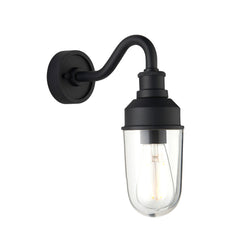 Franco Outdoor Wall Light - Matt Black / Brushed Gold