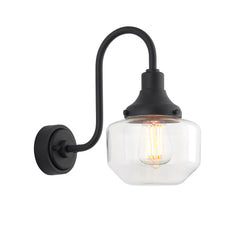 Fresco Outdoor Wall Light - Matt Black / Brushed Silver