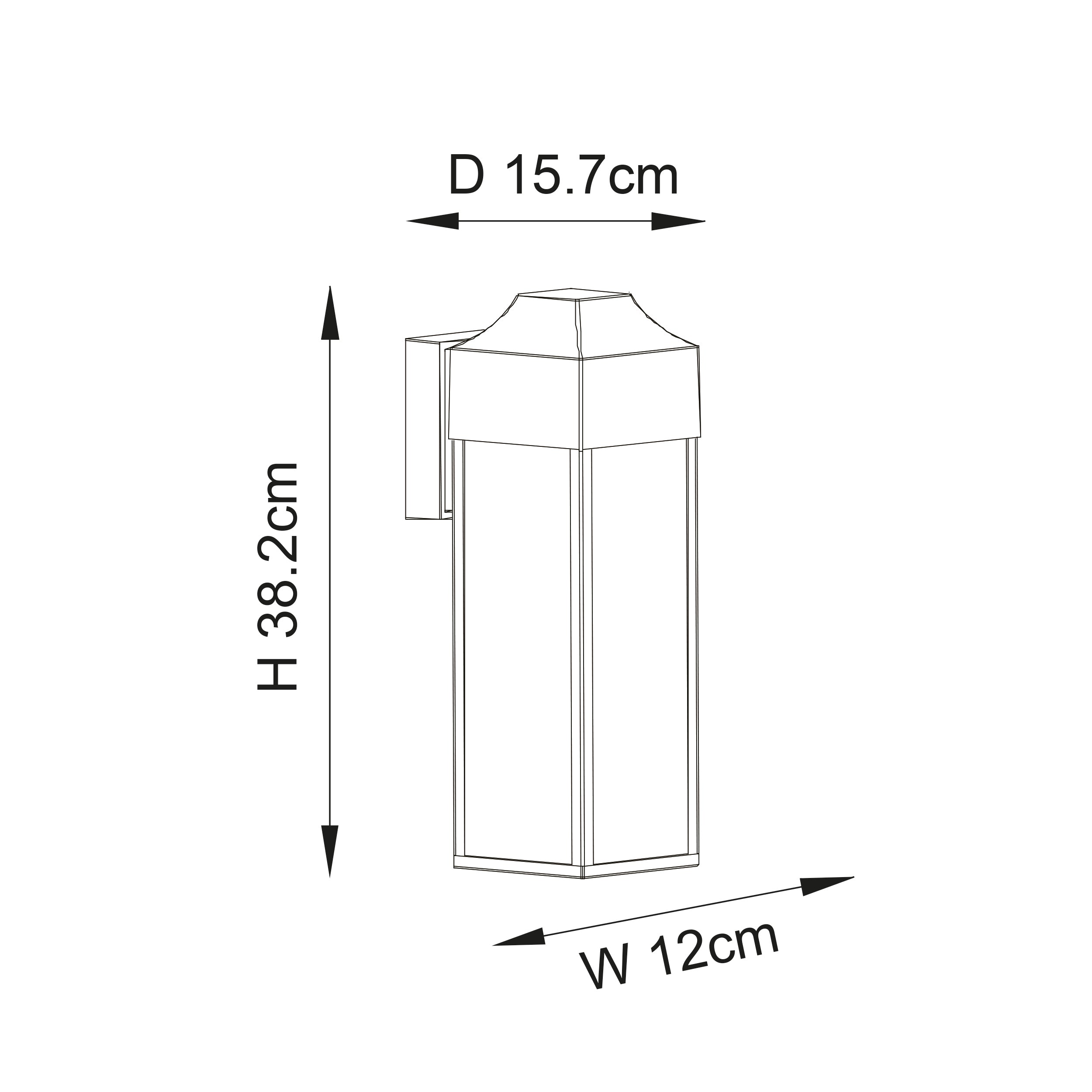 Parker Outdoor Wall Light - Matt Black / Brushed Silver