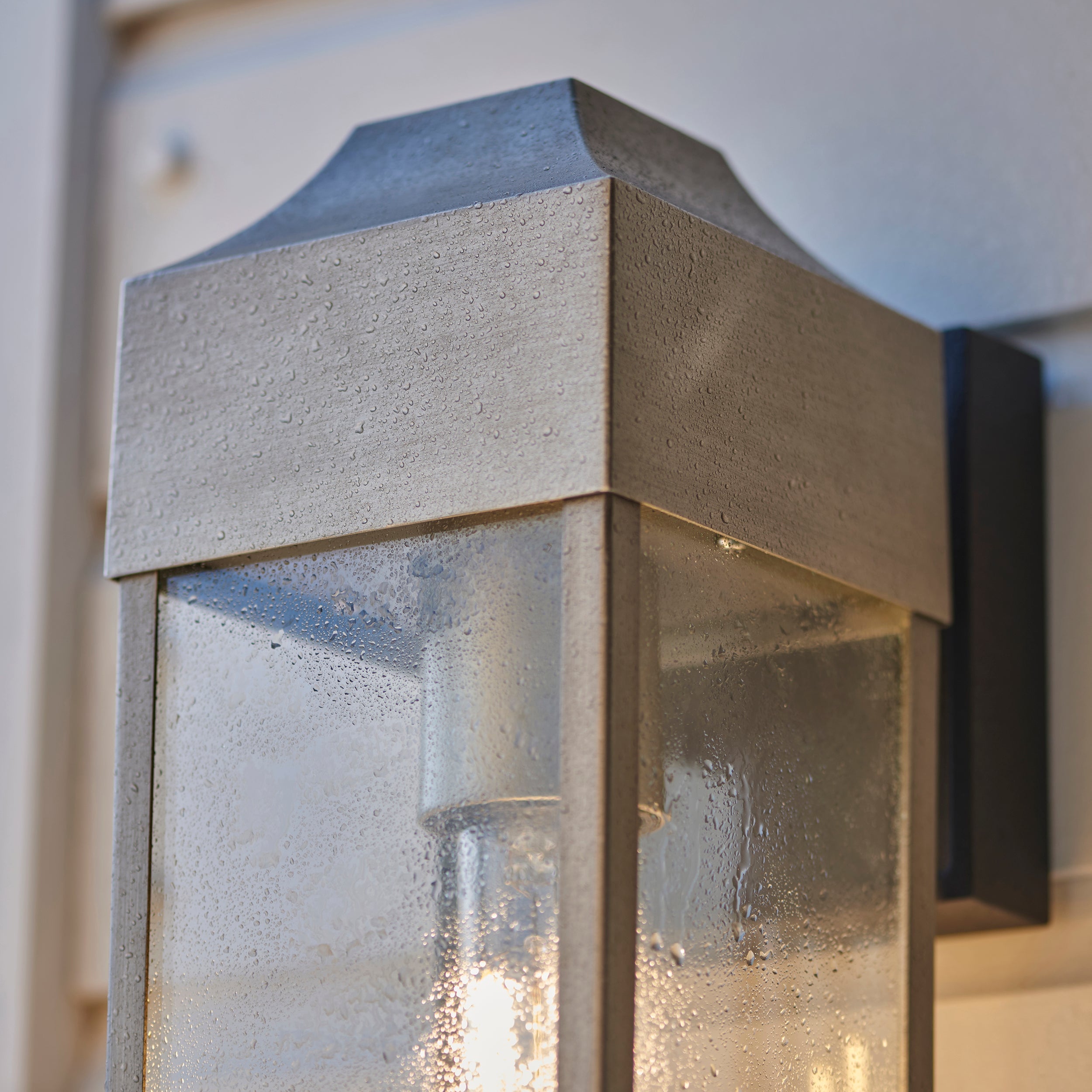 Parker Outdoor Wall Light - Matt Black / Brushed Silver