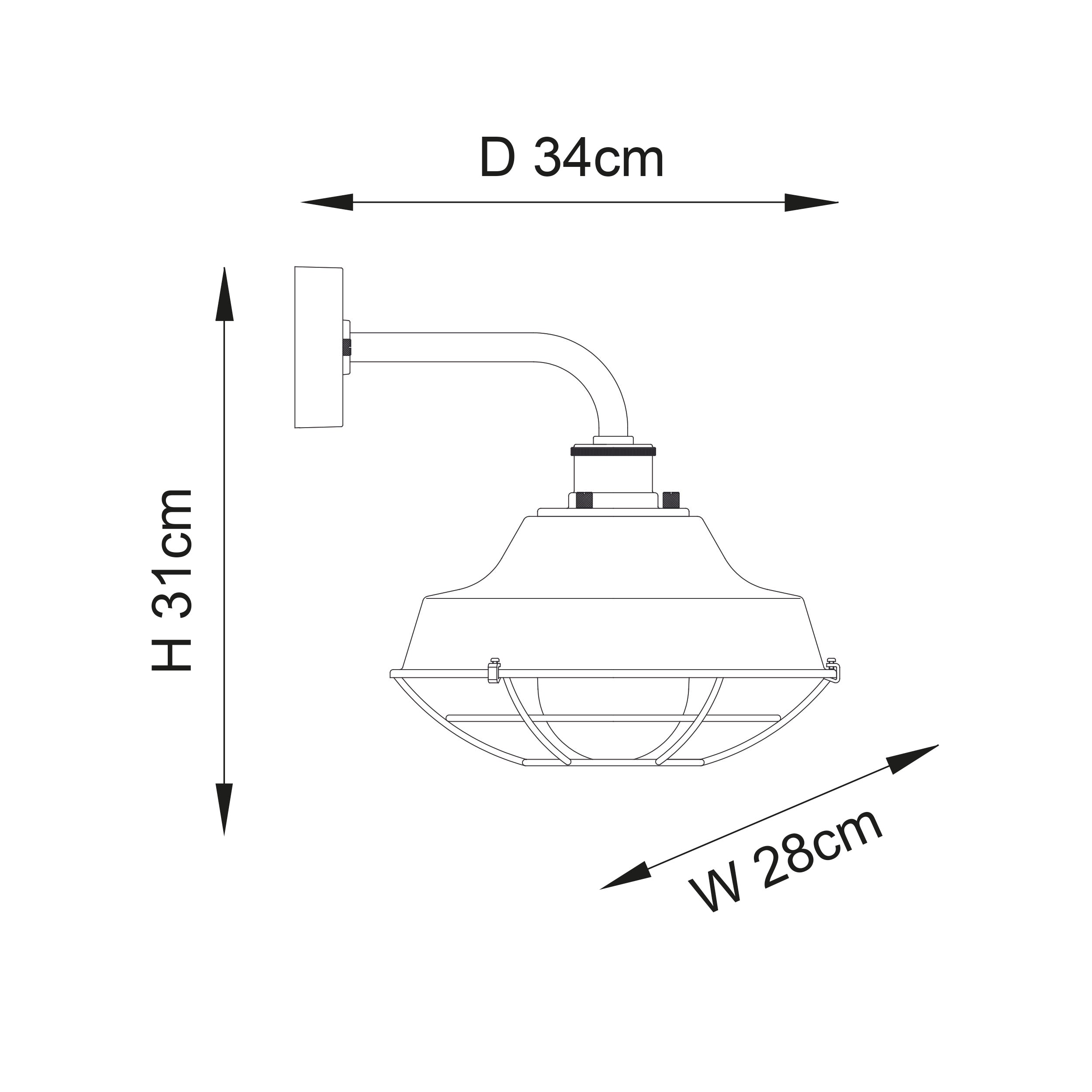 Astley Outdoor Wall Light - Matt Black