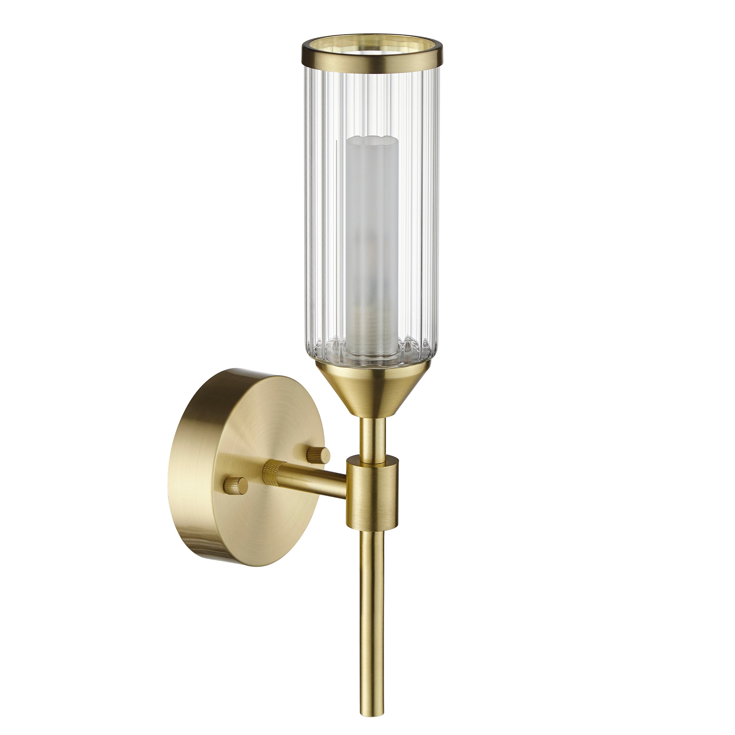 Hourglass Single Wall Light - Satin Brass