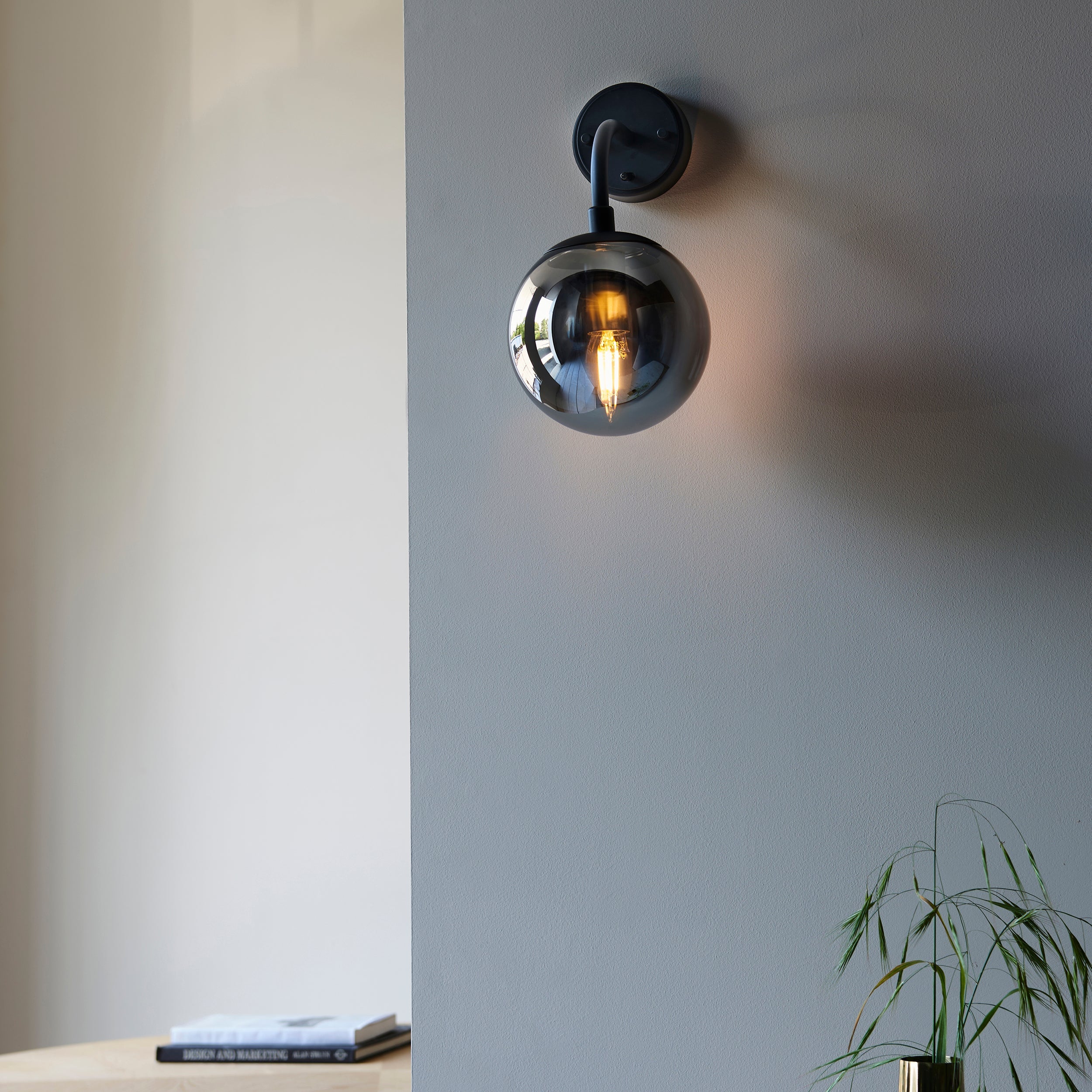 Halbrooke 1Lt Wall Light - Various Finishes