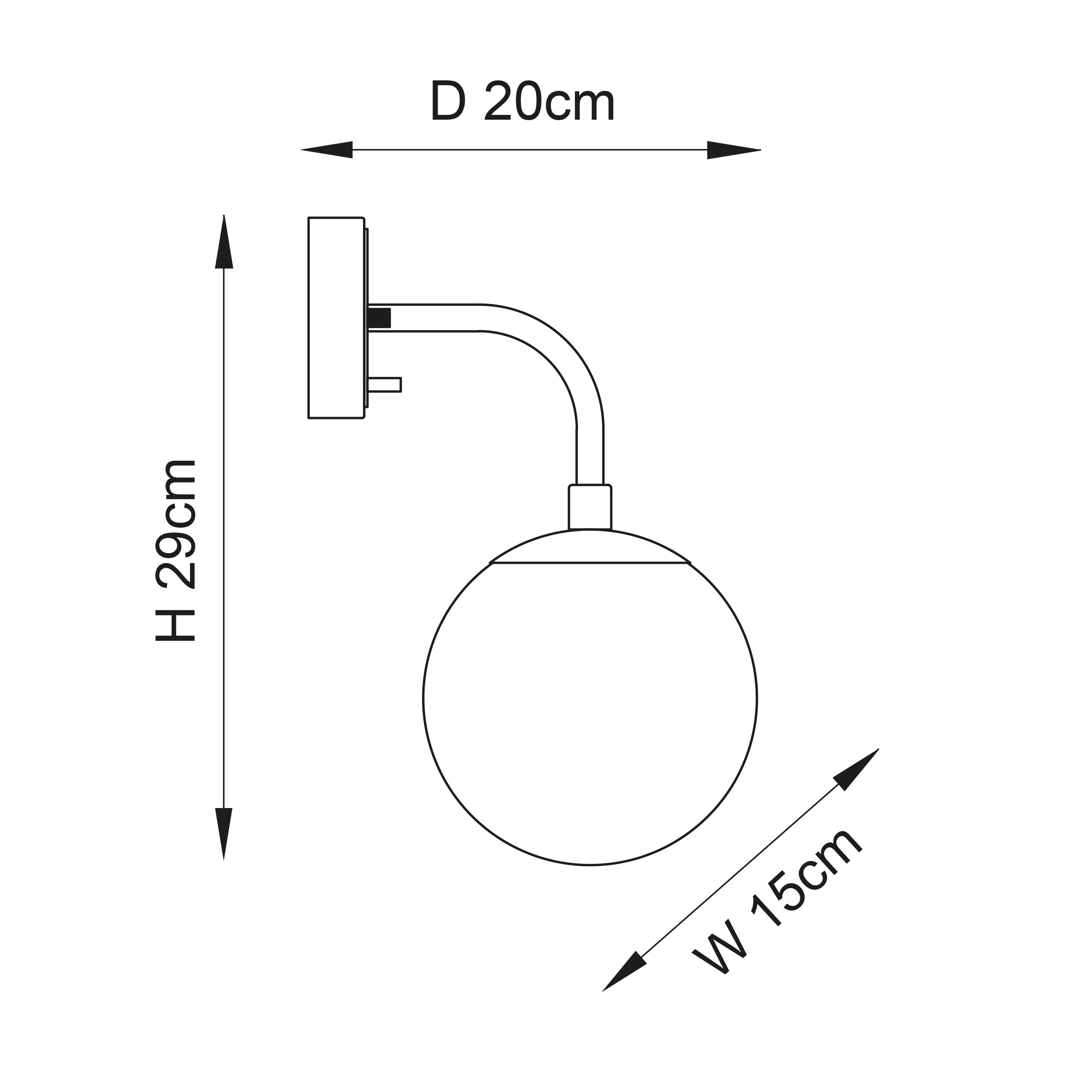 Halbrooke 1Lt Wall Light - Various Finishes