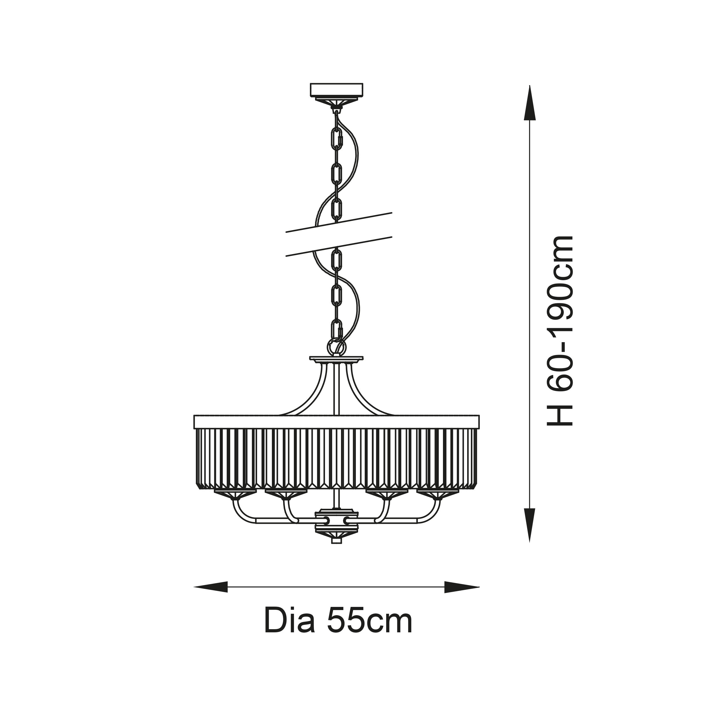 Regina 6Lt Centre Ceiling Light - Various Colours