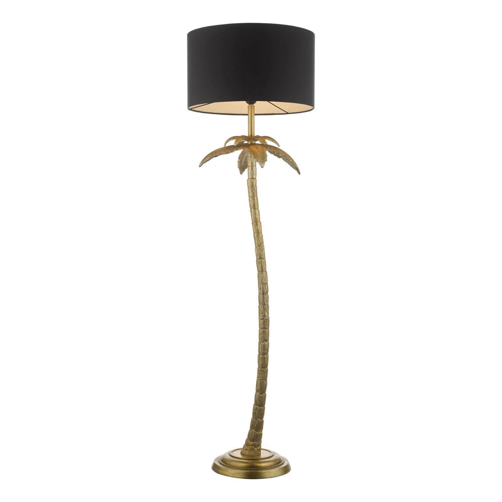Coco Floor Lamp Antique Gold With Shade E27