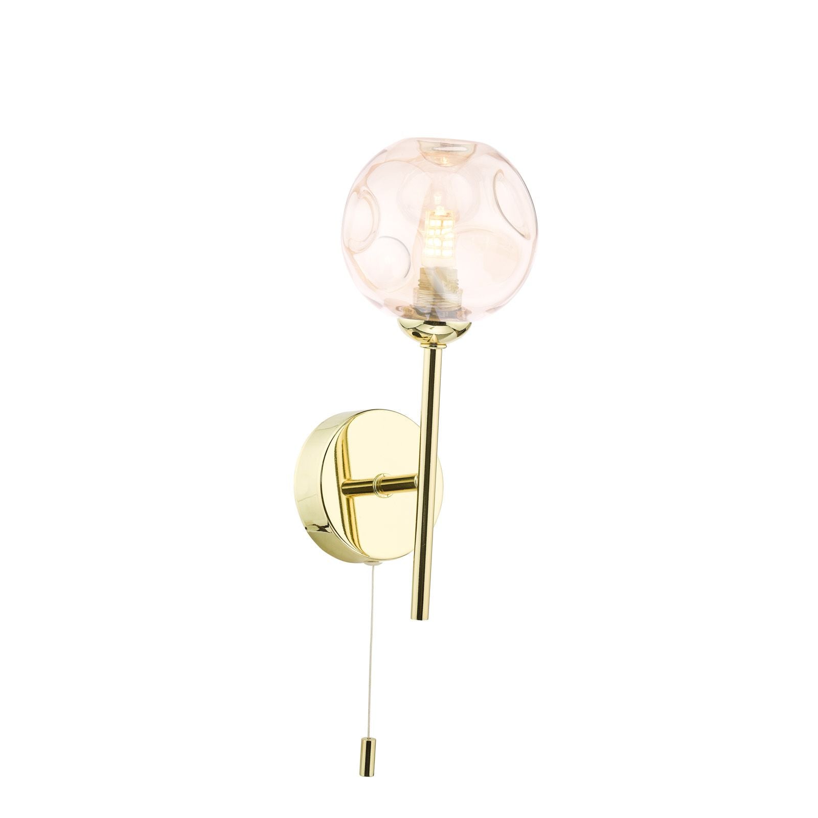 Cohen 1Lt Pullcord Wall Light - Various Colours