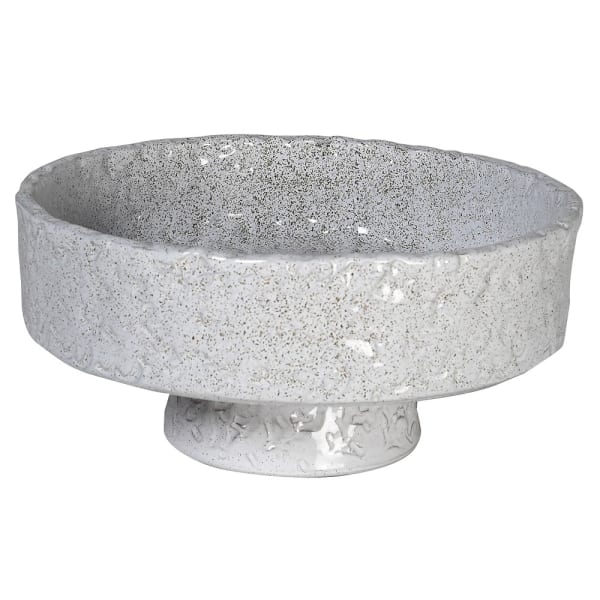 Pale Grey Hammered Footed Bowl - Christmas Gift