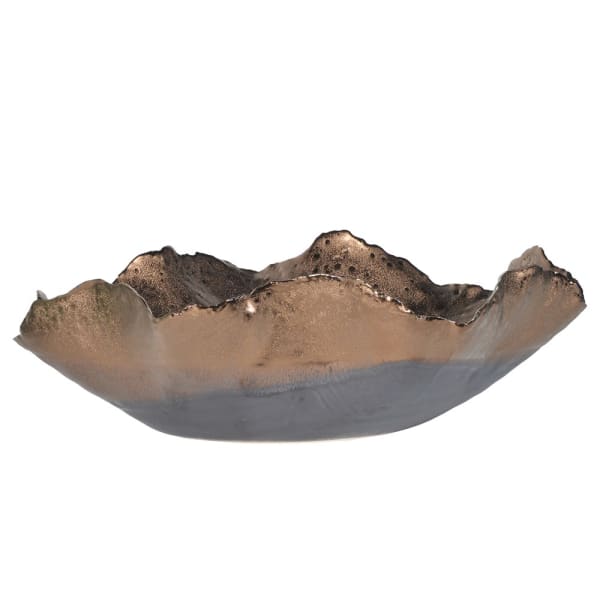 Large Wave Edge Copper Bowl - Christmas Gift