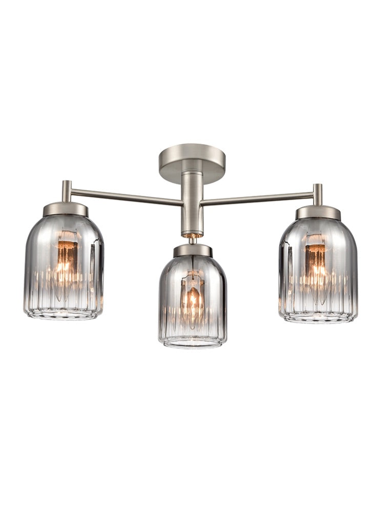Caliga 3/5Lt Fitting- Aged Brass & Satin Nickel Finishes