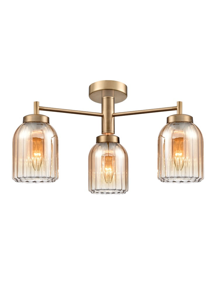 Caliga 3/5Lt Fitting- Aged Brass & Satin Nickel Finishes