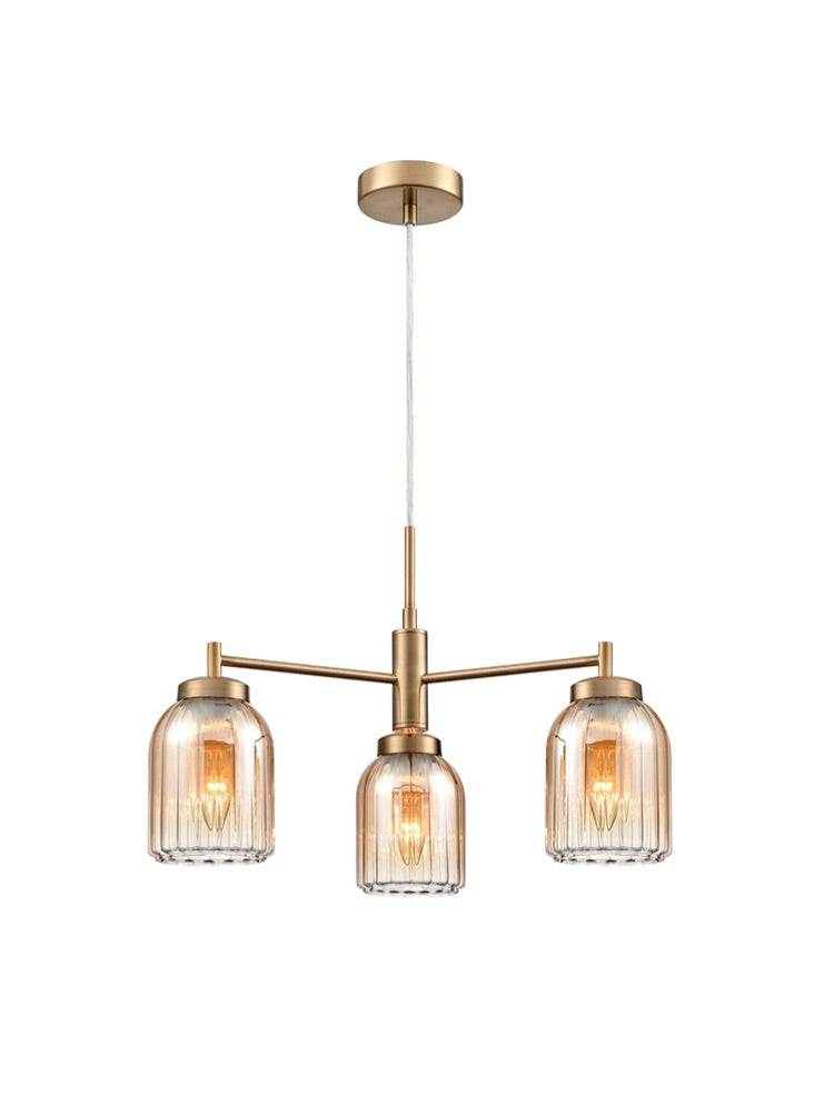 Caliga 3/5Lt Fitting- Aged Brass & Satin Nickel Finishes