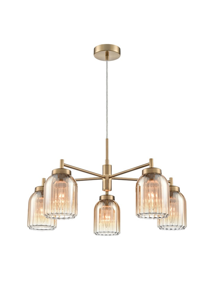 Caliga 3/5Lt Fitting- Aged Brass & Satin Nickel Finishes