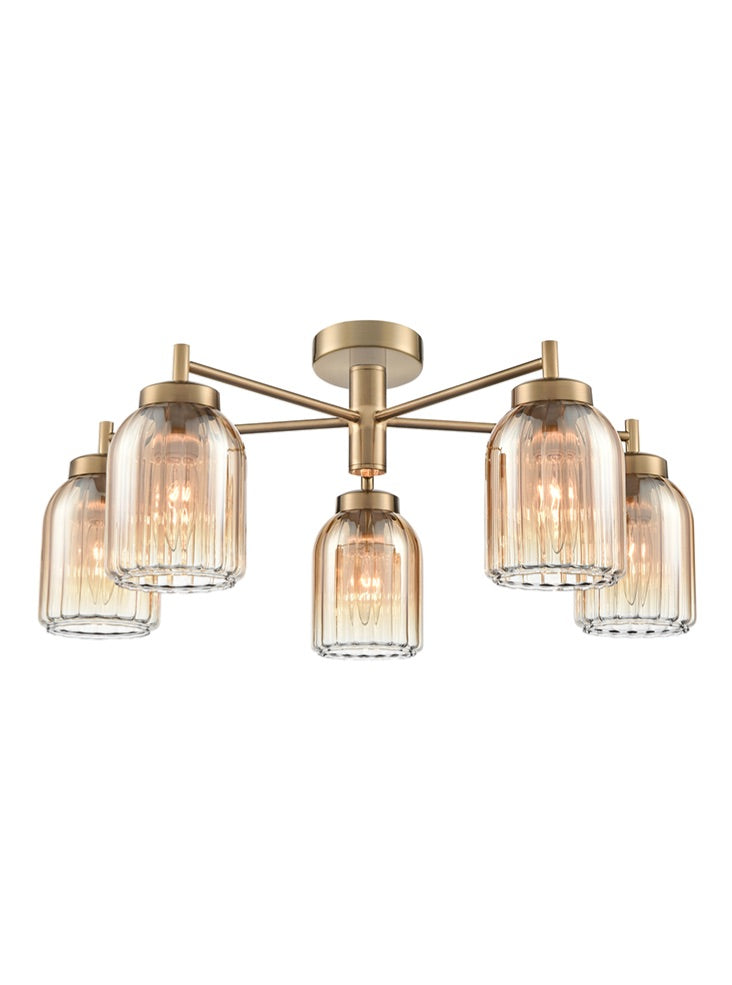 Caliga 3/5Lt Fitting- Aged Brass & Satin Nickel Finishes