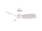Helsinki LED Ceiling Fan w/ Remote Control - White/Black