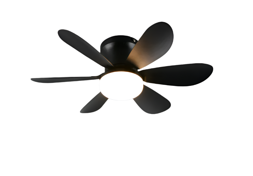 Lund LED Ceiling Fan w/ Remote Control - Black/White