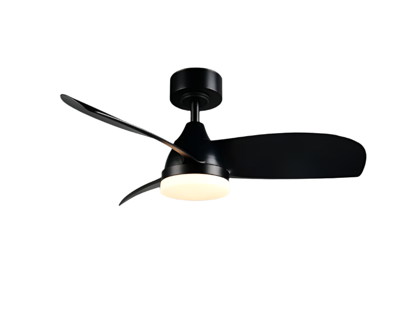 Helsinki LED Ceiling Fan w/ Remote Control - White/Black
