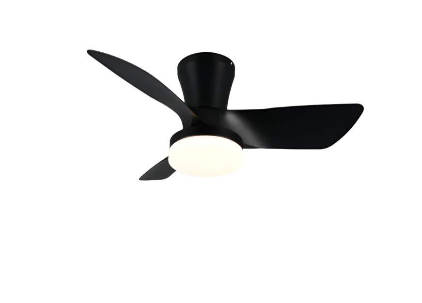 Randers LED Ceiling Fan w/ Remote Control - White/Black