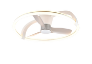 Stockholm LED Light Ceiling Fan w/ Remote Control - White/Black