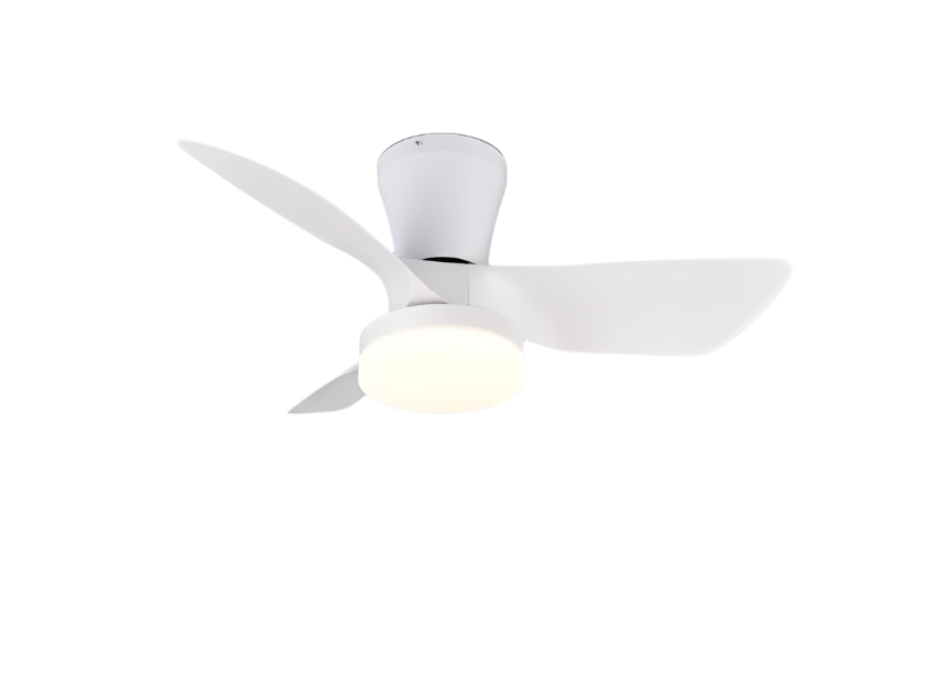 Randers LED Ceiling Fan w/ Remote Control - White/Black