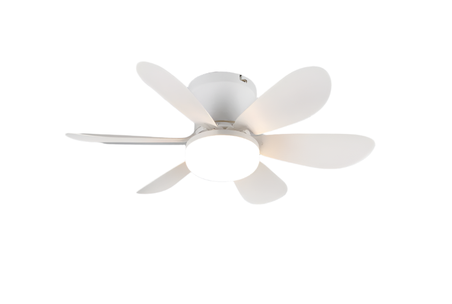 Lund LED Ceiling Fan w/ Remote Control - Black/White
