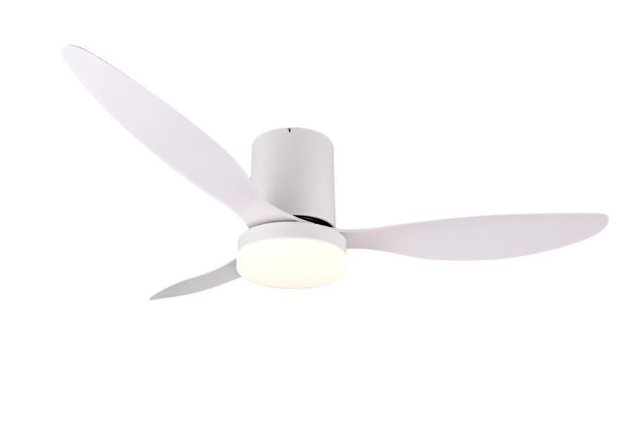 Göteborg LED Ceiling Fan w/ Remote Control - White/Black