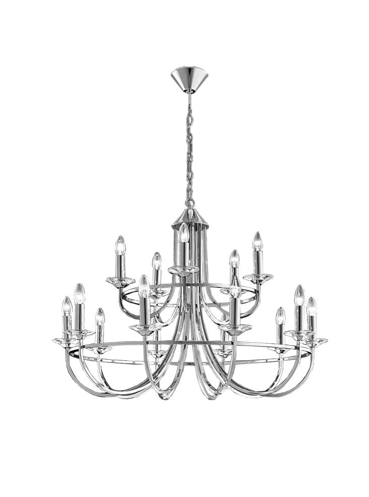Lottie 15Lt Double Height Ceiling Lights - Chrome Finish