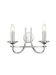 Lottie 2Lt Indoor Double Wall Light - Chrome/Bronze Finish