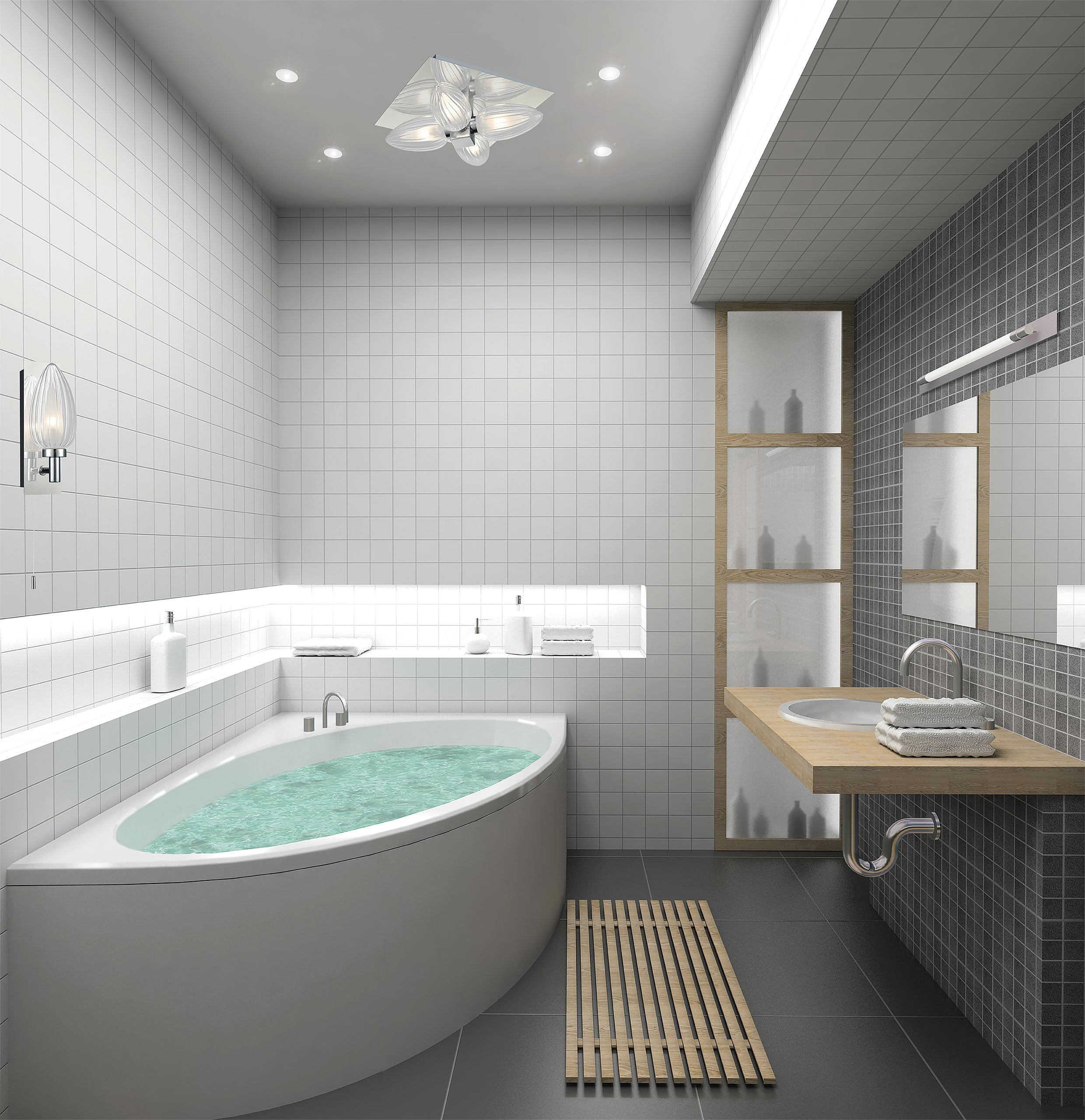 Regalia 1Lt Bathroom Wall Light IP44