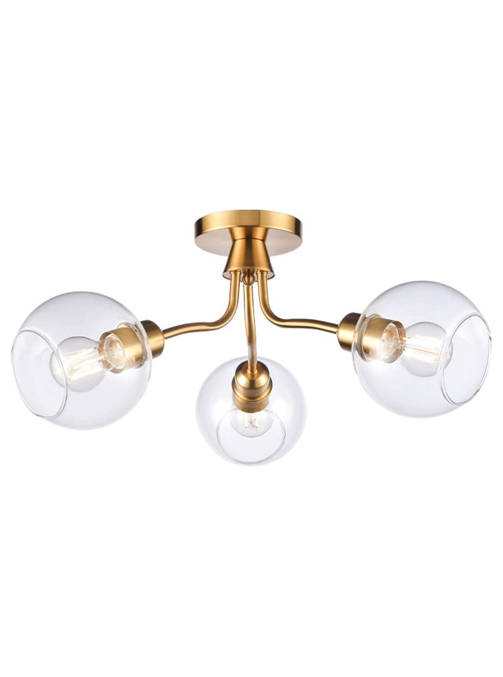 Chalice 3/5Lt Semi Flush Ceiling Light- Aged Brass